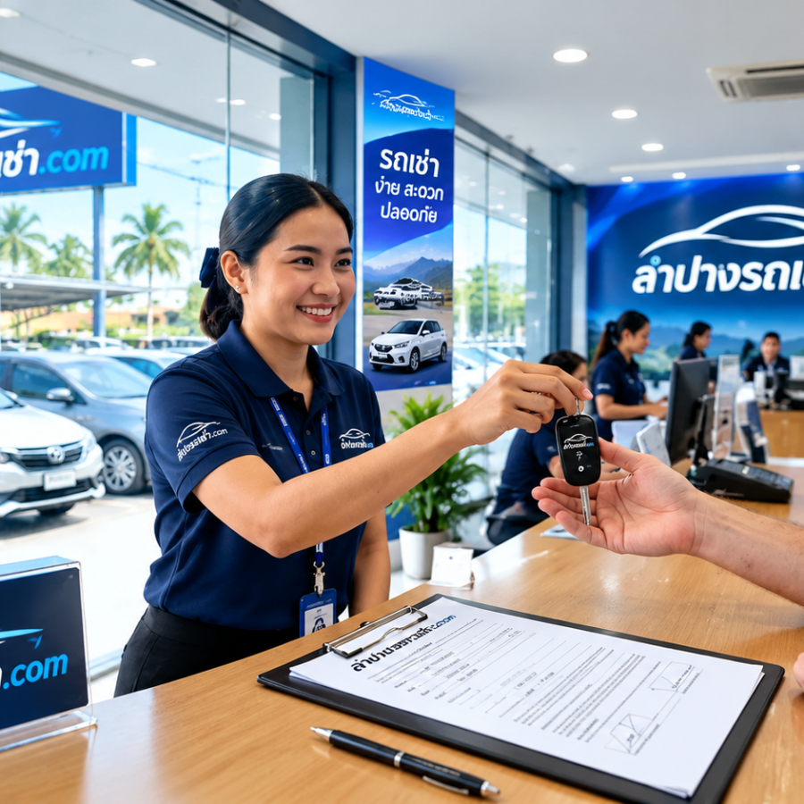 Thai Car Rental Key Handover